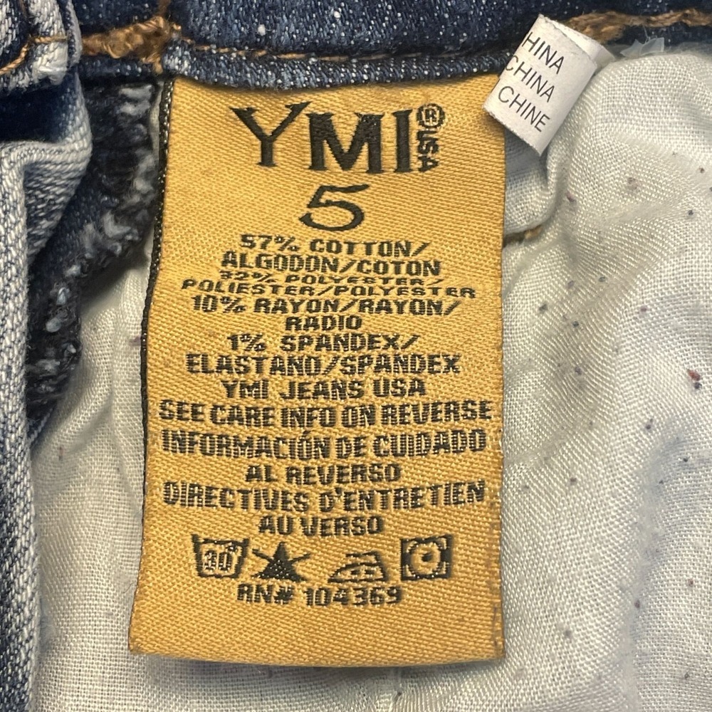 Vintage Y2K YMI Grunge Mineral Washed Denim Overalls Womens 5 XS Tapered Leg - Picture 12 of 16